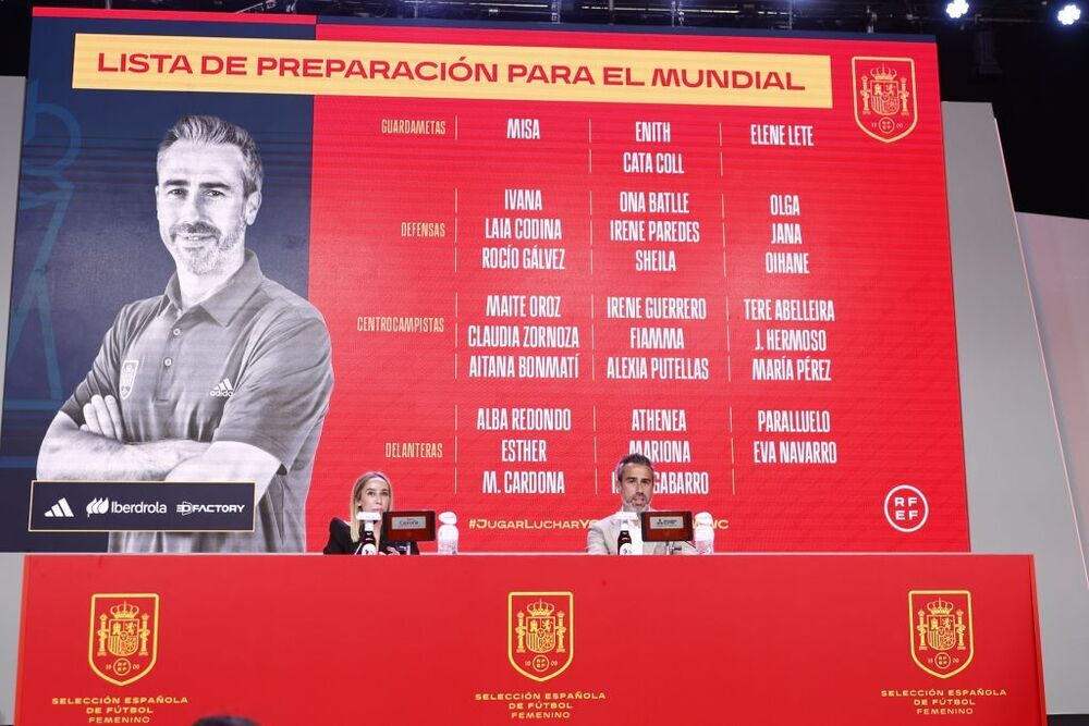 El seleccionador nacional femenino Jorge Vilda durante la rueda de prensa ofrecida este lunes para dar a conocer la prelista de elegidas para competir por España en el Mundial