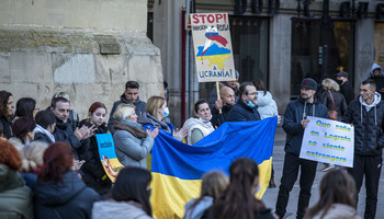 Comunidad ucraniana de Logroño pide no olvidar la guerra rusa