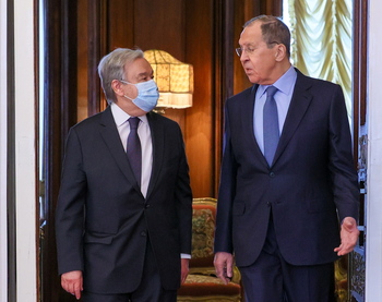 Guterres pide desde Rusia 