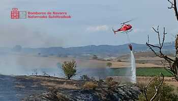 Un incendio en Viana deja 6 hectáreas de campo quemadas