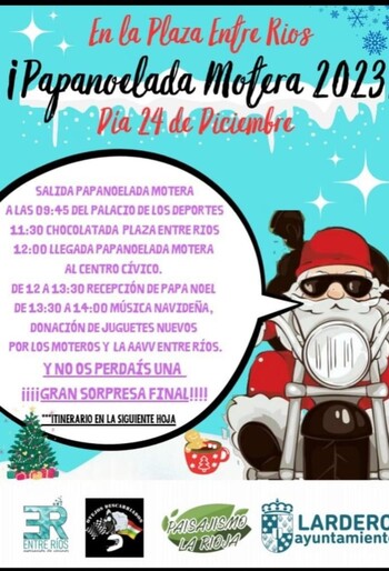 Papá Noel llegará en moto el 24 de diciembre