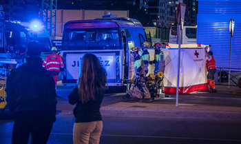 Muere un motorista arrollado por un autobús en Logroño