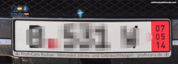 Detenido por falsificar la matrícula alemana de su vehículo